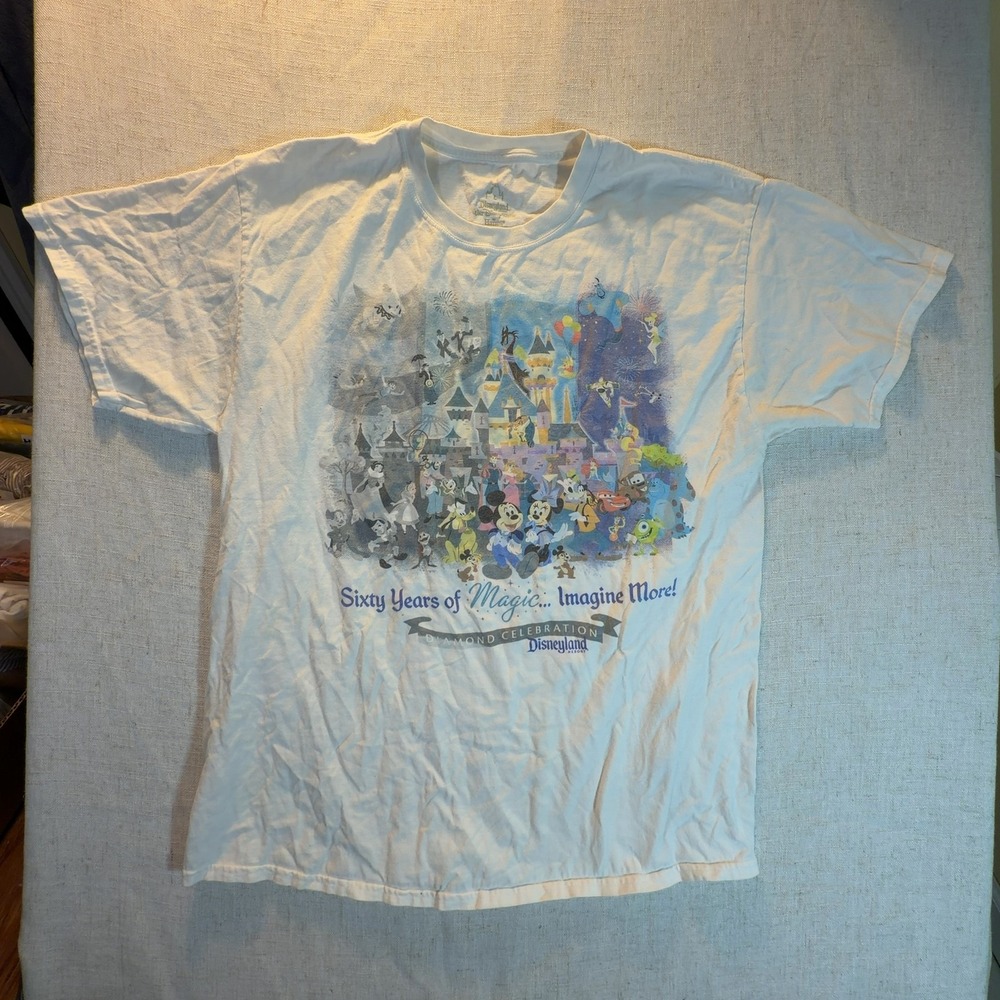 Disney Diamond Celebration 60th Anniversary T-Shirt White Size Large